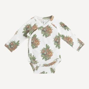 Kate Quinn wrap bodysuit Autumn Fall Cactus Floral 0-3 months EUC